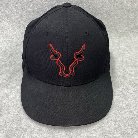 Cap America Chicago Bulls Cap Black Sz L-XL Flex Fit Perforated Performance Hat - Picture 1 of 13